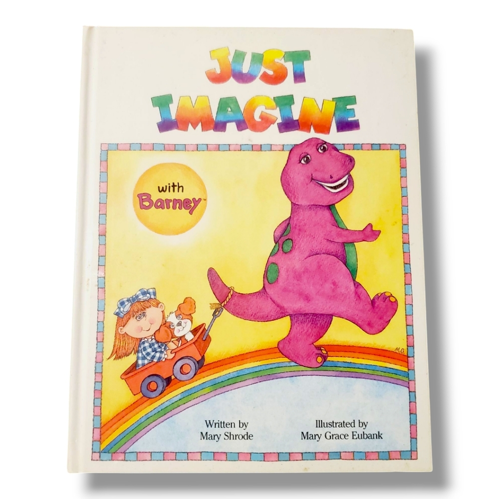 Barney Vintage Hardback Book Just Imagine Collector Edition 1992 Children's Show